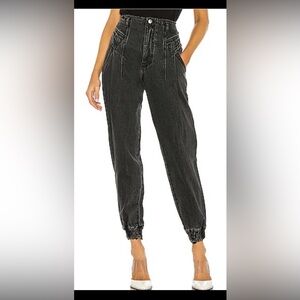 Retrofete Miriam Denim Jogger Jeans Womens 26 4 High Rise Waist Italy Gray